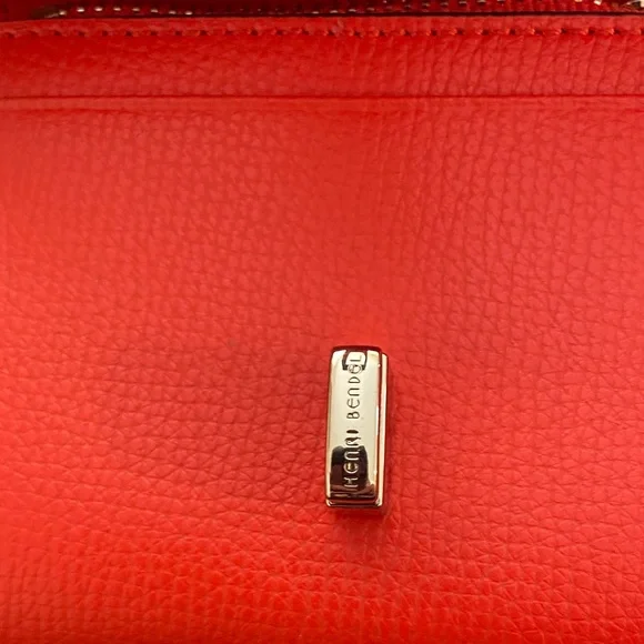 Henri Bendel Orange Leather Compact Wallet - Picture 8 of 16